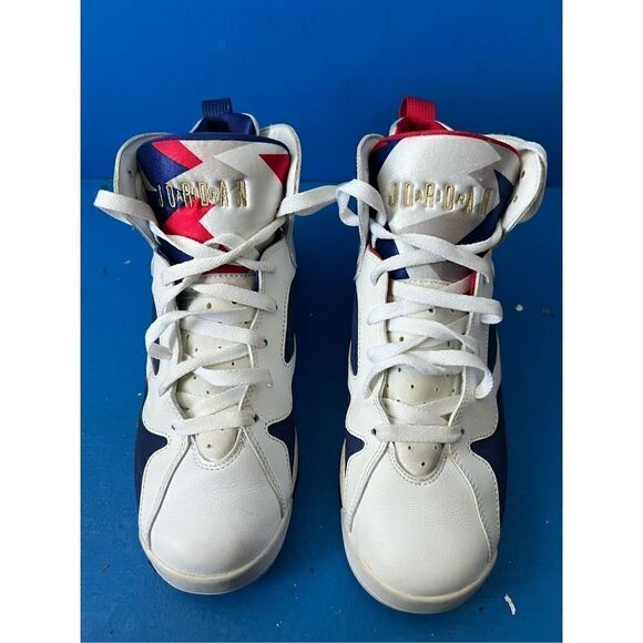 2016 Nike Air Jordan 7 VII Retro Olympic USA Size 7y. 304774-123 - Picture 3 of 7